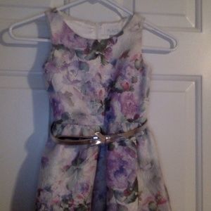 Girls Lined Flower Dress Size 6 Beautiful For Christmas Holiday